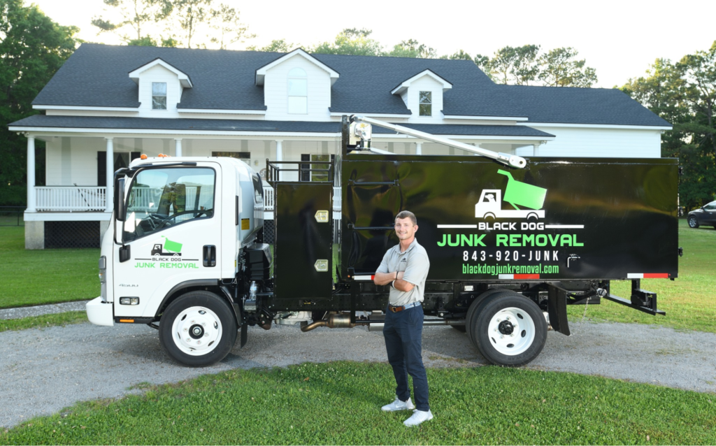 Man with Black Dog Junk Truck 3/3